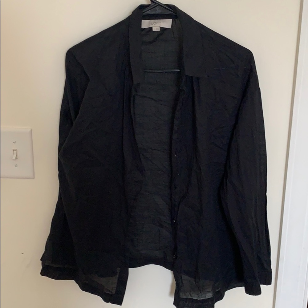 Long sleeve linen S LOFT blouse